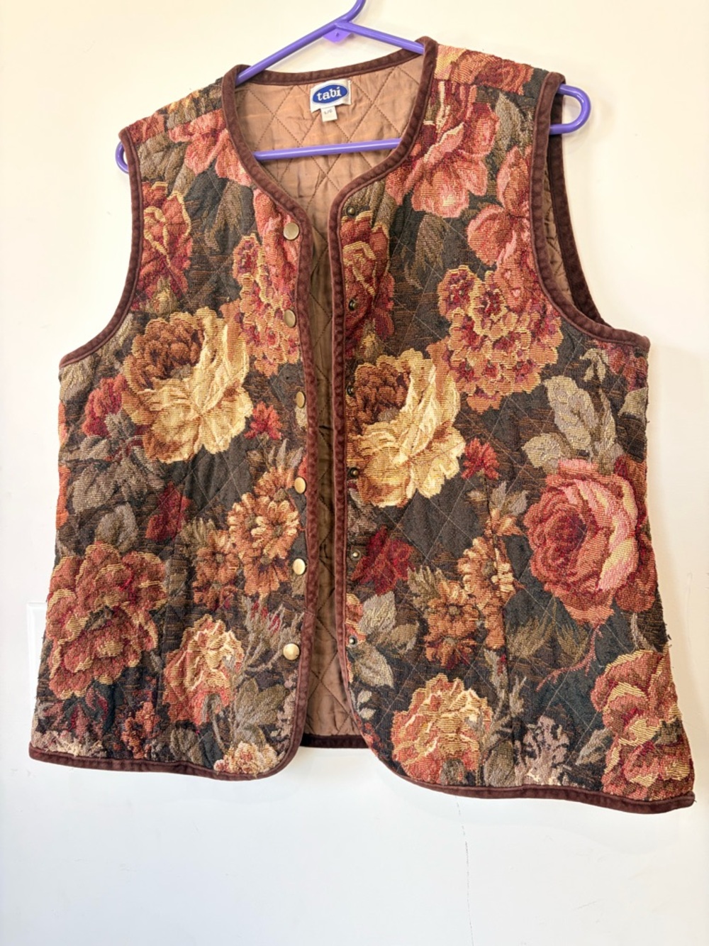 Lovely vintage Tabi jacquard button down vest